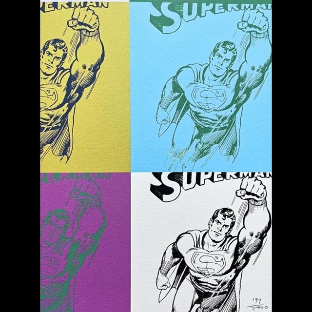 After Andy Warhol, 9x Superman, 1980s, Print For Sale - Image 4 of 6