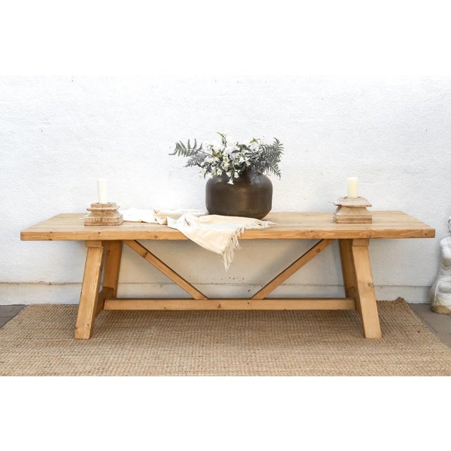 The Grand Tavern, 108" Reclaimed Wood Trestle Table For Sale - Image 11 of 11