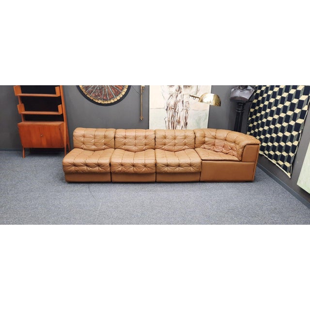 DS 11 Modular Leather Sofa from de Sede, 1970s, Set of 4 For Sale - Image 10 of 13