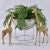 Modern Pair of Tall Vintage Brass Giraffe Figurine Sculptures Overt 2 Feet For Sale - Image 3 of 11