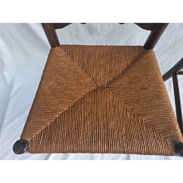 1960s Tell City Ladder Back, Rush Seat Chairs (Pair) For Sale - Image 10 of 10
