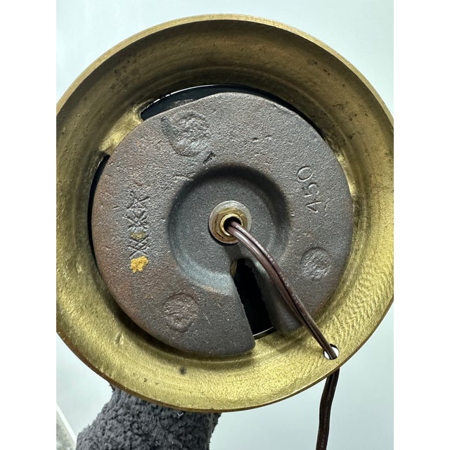 Metal Vintage Cast Bronze Hollywood Regency Pineapple Table Lamp For Sale - Image 7 of 9