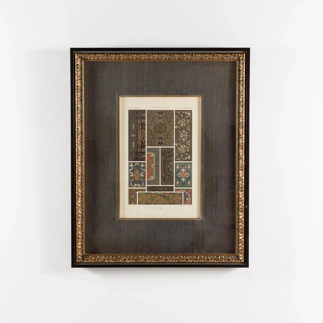 French Style Tapestry Framed Lithograph For Sale - Image 4 of 4
