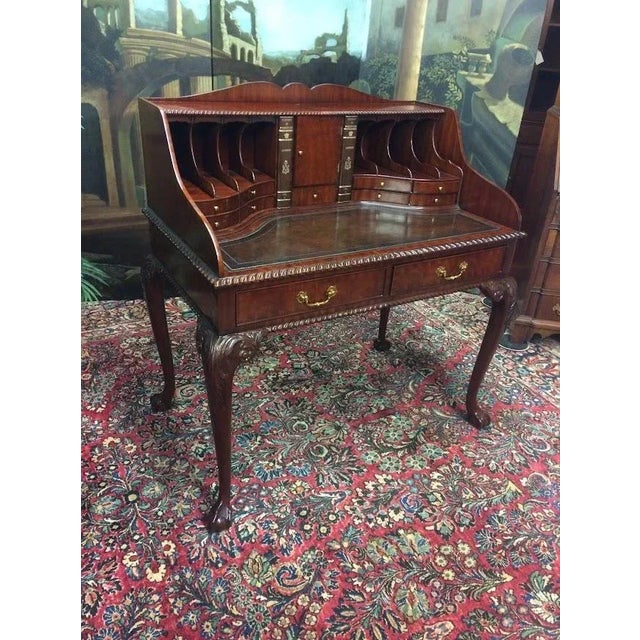 Vintage Mahogany Secretary Desk, Open Secretary Desk For Sale - Image 6 of 13