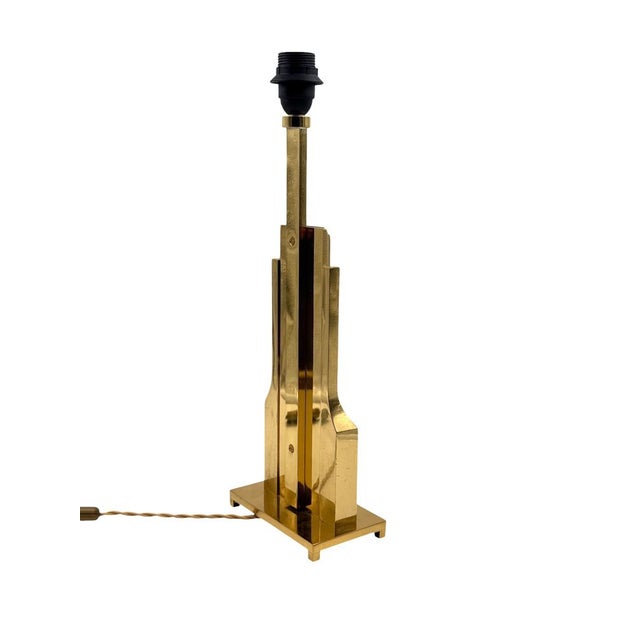 Hollywood Regency Brass Table Lamp Base, Italy, 1970s For Sale - Image 11 of 18