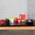 Mid-Century Modern Mid-20th Century Enameled Cookware Orange Regal Poly Perk Coffee Pot & 6 Plastic Mugs a Set For Sale - Image 3 of 12