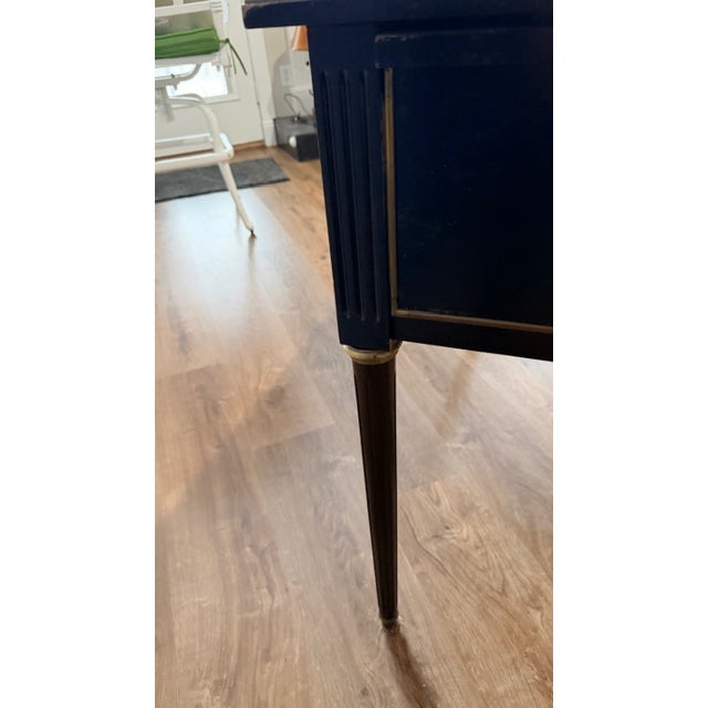 Double Sided Late 19th Century Leather Top English/Italian Desk 5 Drawer / Extendable Top For Sale - Image 12 of 18