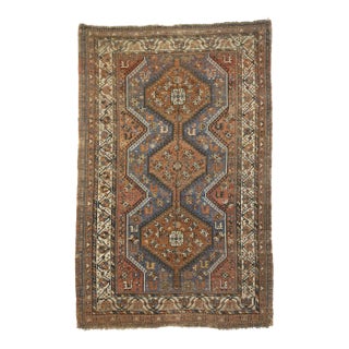 Antique Persian Shiraz Rug - 04'06 x 06'10 For Sale
