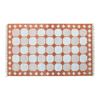 Mishka Rug, 13' x 18', Terra Cotta, Pink and White For Sale
