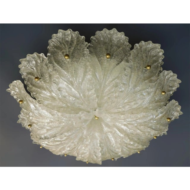 Italian 1960s Clear Graniglia Murano Flush Mount For Sale - Image 3 of 8