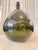 Antique French Green Free Blown Glass Demijohn Bottle, 1800s For Sale - Image 5 of 12