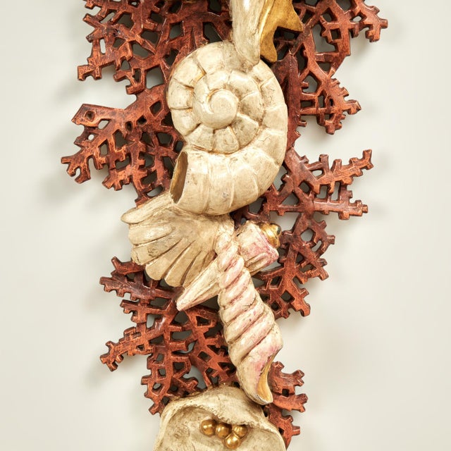 Antique Pair of Italian Grotto Style Wall Brackets or Ornaments With Seashells For Sale In West Palm - Image 6 of 13