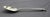 George II sterling silver tablespoon, London, 1749. Old English pattern. With a family crest of a figure with dexter hand...