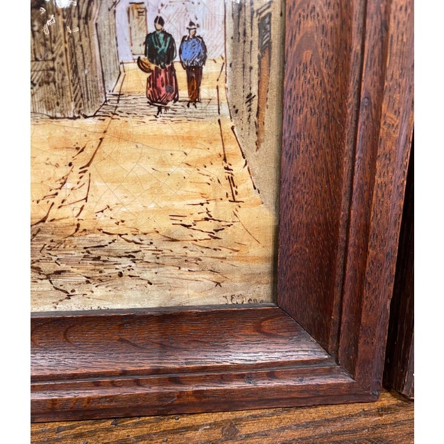 Pair of 19th Century English Minton Ceramic Plaques by J. E. Dean For Sale - Image 9 of 16