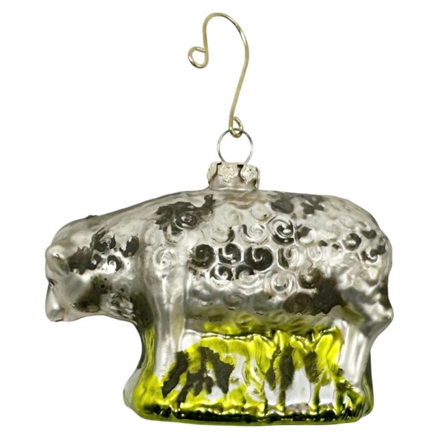 This Sheep Farm Animal Glass Christmas Holiday Ornament is perfect for decorating your holiday tree and would also make a...