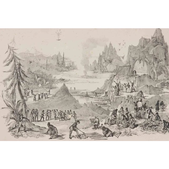 Gaetano Dura, Permanence in the Moon, Lithograph, 1836 For Sale - Image 4 of 4