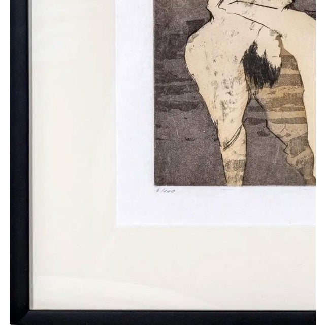 Rare Signed 1973 Dorothea Tanning Surrealist Etching en Chair Et en Or, Limited Edition Abstract Nude Modernist Wall Art For Sale - Image 10 of 14