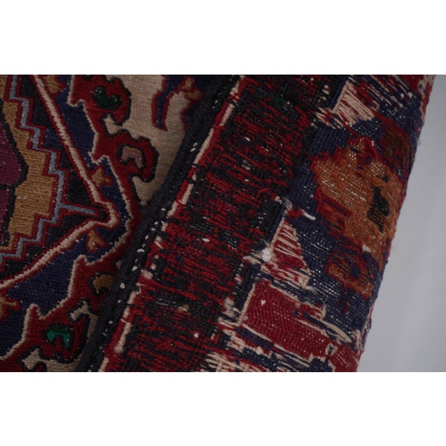 Beige Vintage Animal Pattern Soumac Kilim Rug 3'5'' X 4'7'' For Sale - Image 8 of 10