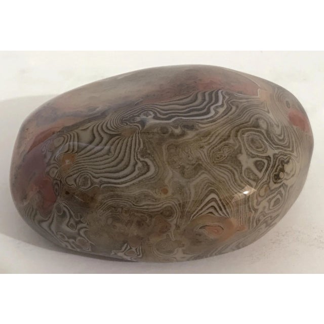 Gemstone Mid 20th Century Agate Onyx Paperweight For Sale - Image 7 of 8