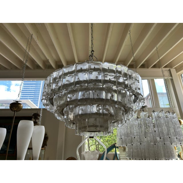 Mazzega Murano Vintage Murano Glass Chandelier by Carlo Nason for Mazzega For Sale - Image 4 of 11