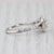0.81ctw Round Diamond Halo Engagement Ring 14k White Gold Sz 6.25 Cathedral Band For Sale - Image 4 of 6