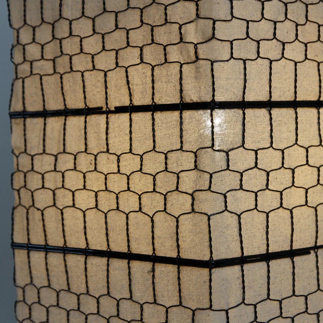 Industrial Vintage Square Heibe Wire Nautical Asian Pendant Light Medium For Sale - Image 3 of 7