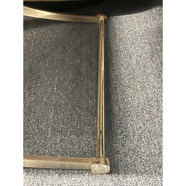 Architectural Italian Modern Nightstands With Brushed Stainless X-Form Bases – A Pair For Sale - Image 16 of 18