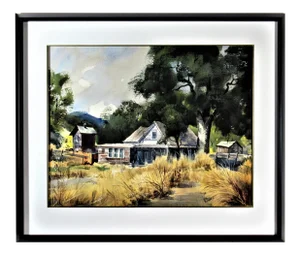 Ralph Baker, California Landscape with Farm, Circa 1950