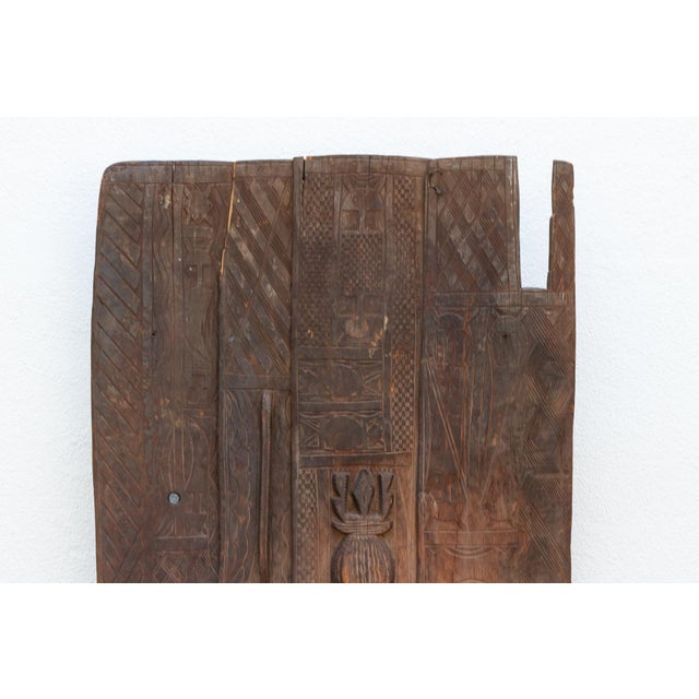 African Authentic Relief Carving Nupe Door For Sale - Image 3 of 8