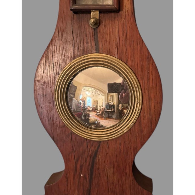 Antique Victorian Rosewood Thermometer Barometer For Sale - Image 4 of 11
