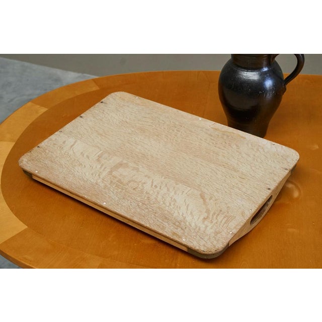 Art Deco Tray with Birds and Foliage Theme in Wood and Brass, 1940s For Sale - Image 9 of 10