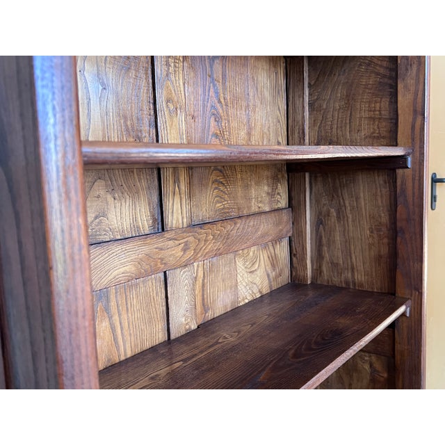Brown 19th Solid Oak Bookcase or Etagere With Five Shelves For Sale - Image 8 of 11