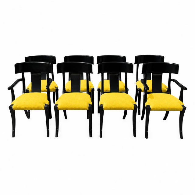 Mid-Century Modern Modern Mid-Century Style Klismos Chairs - Set of 8 For Sale - Image 3 of 6