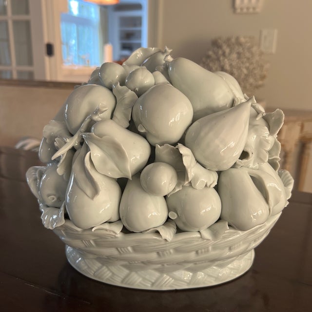 John Rosseli Antiques Italian Fine Blanc De Chine Porcelain Fruit Basket Centerpiece For Sale In New York - Image 6 of 12