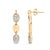 Haus of Brilliance Gold Vermeil 1/10 Cttw Diamond Bold Disc Link Earrings, Pair For Sale - Image 4 of 4