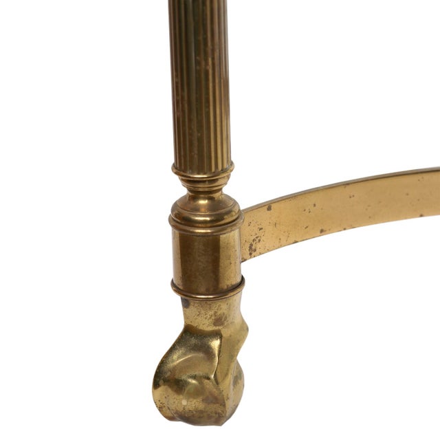 French Neoclassical Style Brass and Glass Coffee Table For Sale In San Francisco - Image 6 of 10
