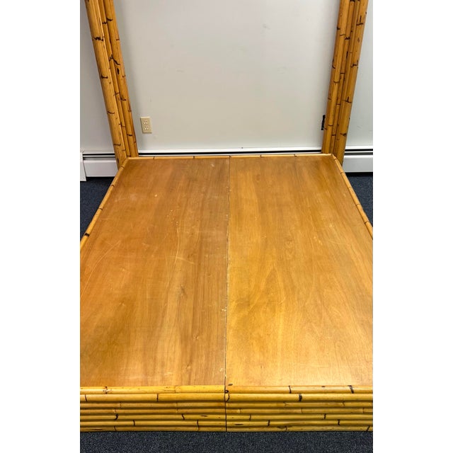 Coastal Bamboo Canopy Bed - Full Size For Sale - Image 9 of 10