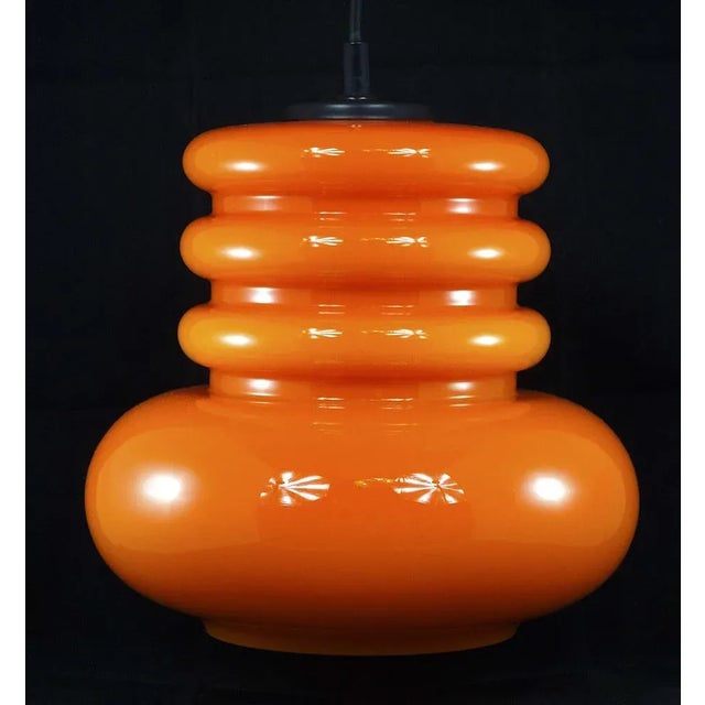 Mid-Century Modern Space Age Orange Ceiling Lamp from Peill & Putzler, 1960s For Sale - Image 3 of 13