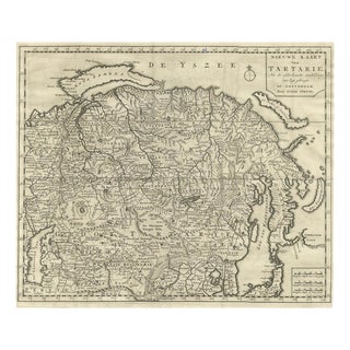 Antique Map of Tartary, 1730 For Sale