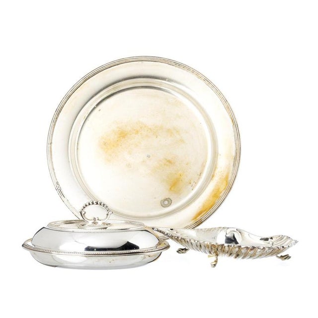Silver-Plated Lot of Sage Terrine and Shell, Set of 2 For Sale - Image 6 of 6