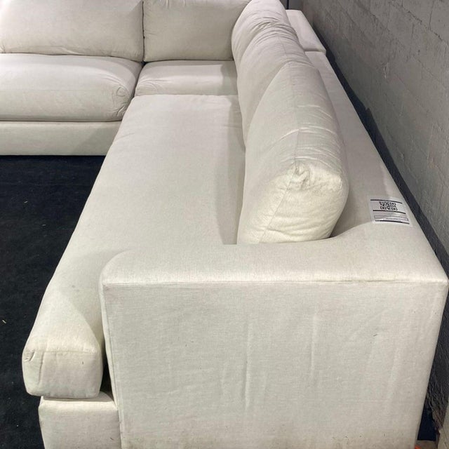 2010s Maiden Home Varick Modern Cream Sectional Sofa – Spacious and Comfortable For Sale - Image 5 of 6