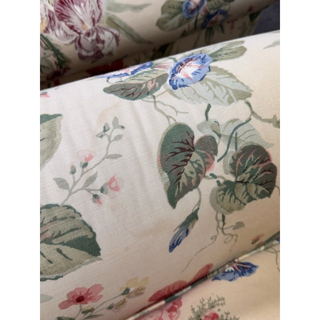 Shabby Chic Floral Patterned Arm Chairs, Pair For Sale - Image 12 of 12