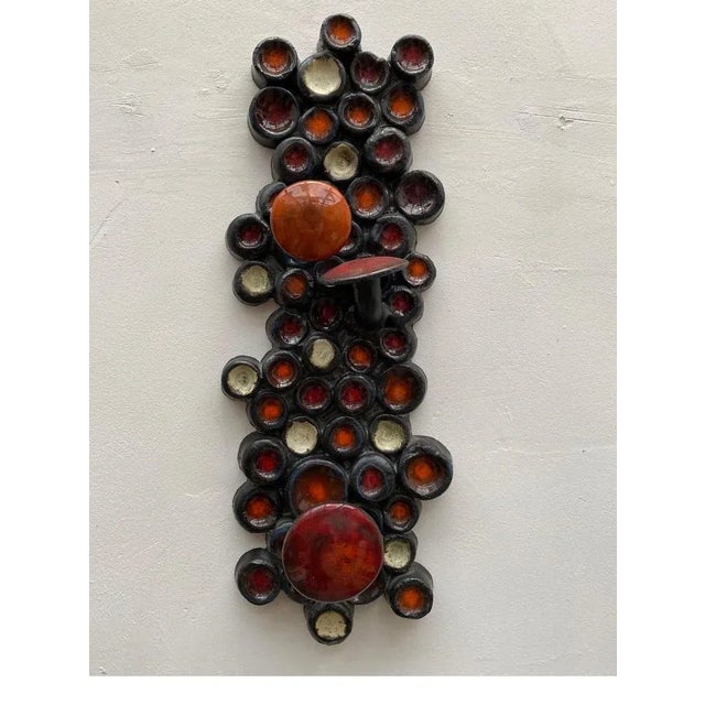 Abstract Ceramic Wall Sculpture from Perignem, Belgium For Sale - Image 3 of 15