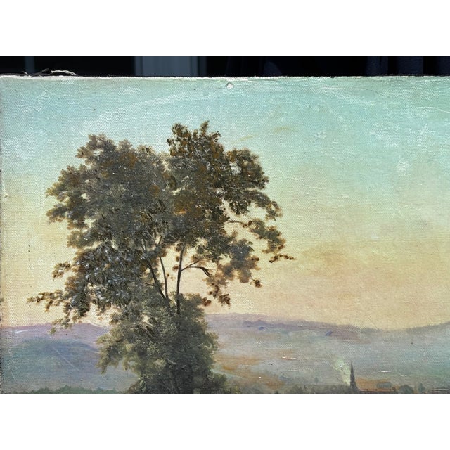 Mid/Late 19th C. Original Oil on Canvas - European / British Landscape Scene For Sale - Image 4 of 12