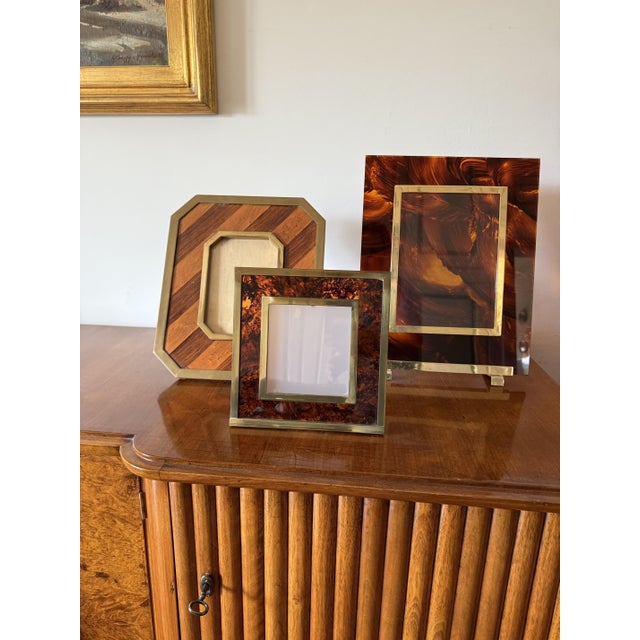 Hollywood Regency Acrylic Glass Picture Frame, Italy, 1970s For Sale - Image 12 of 16