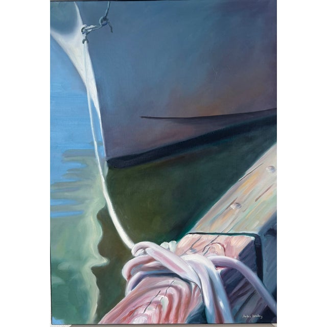 2000 - 2009 Original Oil on Canvas "Bateau De Peche Huile" By, Jules Landry For Sale - Image 5 of 15