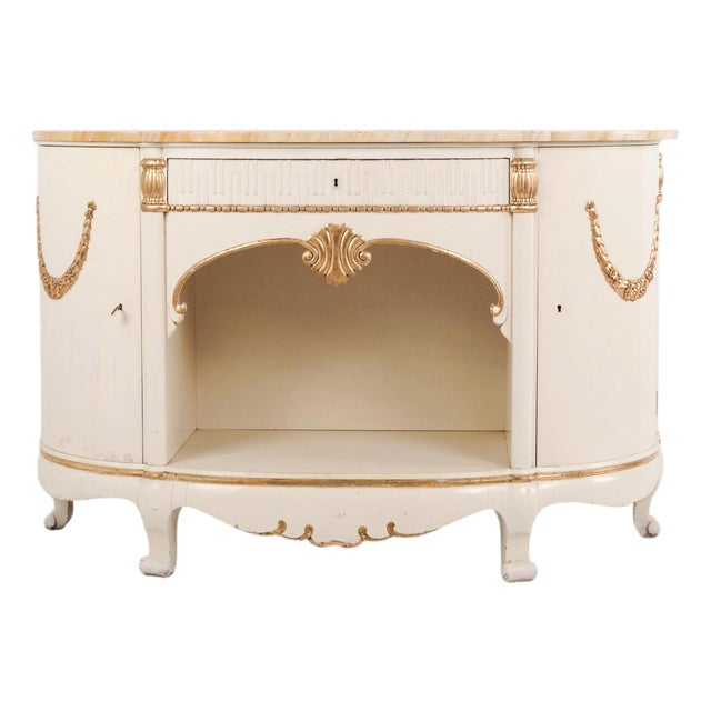 Empire Sideboard with Marble Top by P. Svensen, Copenhagen, Denmark, 1920s For Sale