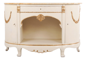 Empire Sideboard with Marble Top by P. Svensen, Copenhagen, Denmark, 1920s
