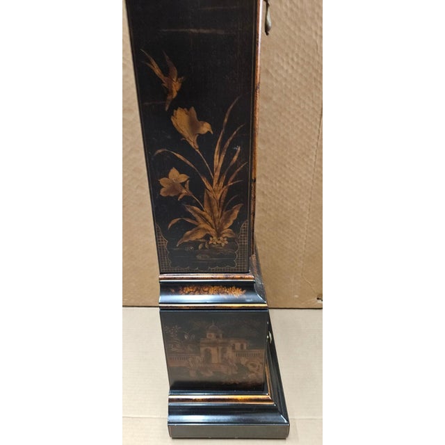 Chinoiserie Ethan Allen Chinoiserie Grandmother Clock Asian inspired Chinese Chippendale B For Sale - Image 3 of 18