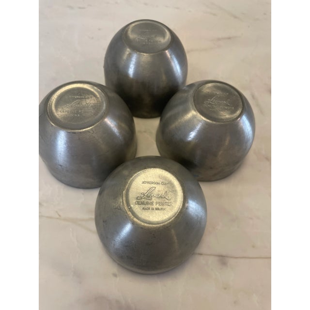 1960s Vintage Leonard Jefferson Pewter Cups Set of 4 Chairish